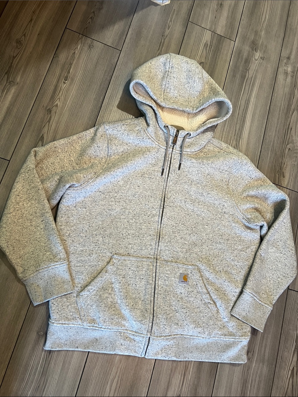 Carhartt Sherpa Cozy Zip Hoodie - Light Heather Gray